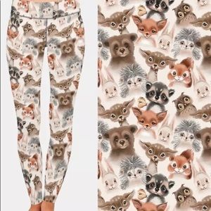 HIGH QUALITY/WAISTED CUSTOM ECO PRINTED YOGA PANTS